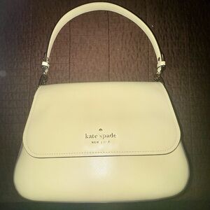 kate spade Cream Leather Shoulder Bag with Top Handle